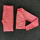 Women Seamless yoga set Fitness Sports Suits GYM Cloth Yoga Long Sleeve Shirts High Waist Running Leggings Workout Pants Shirts