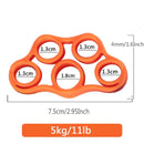1PC Finger Hand Grip 3kg-5kg Silicone Strength Trainer Ring Gripper Expander Finger Workout Fitness Training Power Hand Grips
