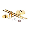 Professional Golden 360 Stripper Pole Dance Spin Pole Removable Home Fitness Exercise Training Pole 45mm X POLE Kit Freeshipping