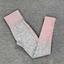 Seamless Rib Yoga Set Sport Outfits Women Two 2 Piece Dry Fit Tight Long Sleeve Crop Top+Leggings Workout Gym Suit Fitness #Y5