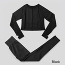 Black Seamless Yoga Set Women Gym Fitness Yoga Clothing Sports Wear Female Workout Leggings&Top Yoga Suit Training Tights Wear