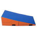 Incline Foldable Gymnastics Mat PU Foam Filling Skill Tumbling Gymnastics Mat Ramp Fitness Equipment 3 Sizes  Safe Exercise