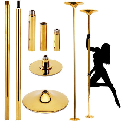 45mm Professional Golden Stripper Pole Dance Spin Pole Removable Home Fitness Exercise Training Pole D POLE Kit Freeshipping