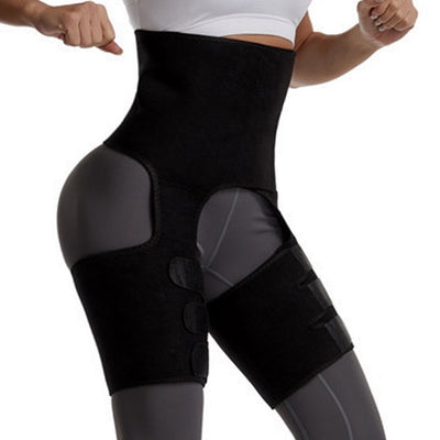 Women High Waist Thigh Trimmer Neoprene Sweat Shapewear Slimming Leg Body Shapers Adjustable Waist Trainer Slimming Belt