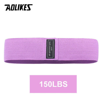 AOLIKES 1PC Hip Band Yoga Resistance Band Wide Fitness Exercise Legs Band Loop For Circle Squats Training Anti Slip Rolling