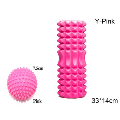 Yoga column foam Yoga Pilates Fitness Foam Roller sports Train Gym Massage Exercise relax foam rolls Massage Ball Spiky