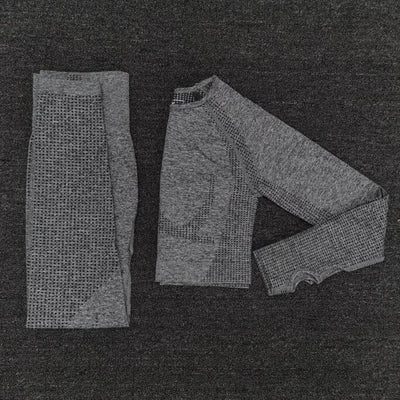 Women Seamless yoga set Fitness Sports Suits GYM Cloth Yoga Long Sleeve Shirts High Waist Running Leggings Workout Pants Shirts