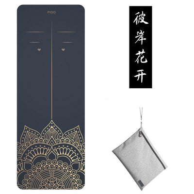 PIDO 1.5mm Natural Rubber Yoga Mat Print Fitness Mat Suede Gym Sports Pad 185x68cm Anti-skid Pilates Dance Training Blanket