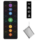 PIDO 1.5mm Natural Rubber Yoga Mat Print Fitness Mat Suede Gym Sports Pad 185x68cm Anti-skid Pilates Dance Training Blanket