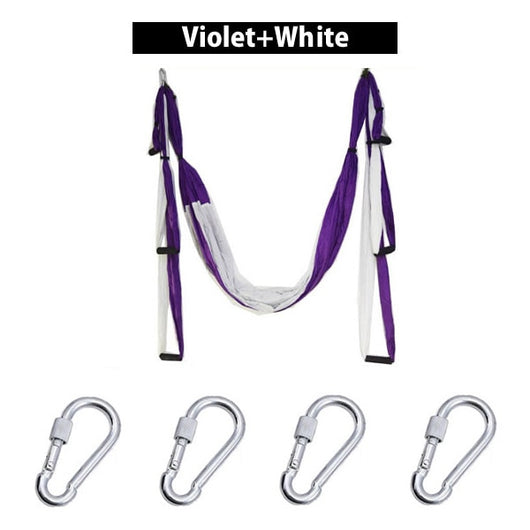 6 Handles Aerial Yoga Hammock Flying Swing Anti-gravity Yoga Pilates Inversion Exercises Device Home GYM Hanging Belt 20 Colors