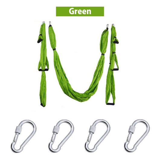 6 Handles Aerial Yoga Hammock Flying Swing Anti-gravity Yoga Pilates Inversion Exercises Device Home GYM Hanging Belt 20 Colors