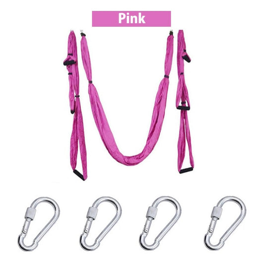 6 Handles Aerial Yoga Hammock Flying Swing Anti-gravity Yoga Pilates Inversion Exercises Device Home GYM Hanging Belt 20 Colors
