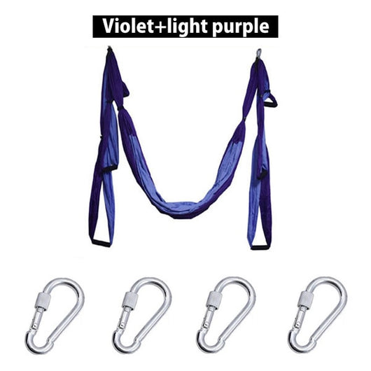 6 Handles Aerial Yoga Hammock Flying Swing Anti-gravity Yoga Pilates Inversion Exercises Device Home GYM Hanging Belt 20 Colors