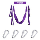 6 Handles Aerial Yoga Hammock Flying Swing Anti-gravity Yoga Pilates Inversion Exercises Device Home GYM Hanging Belt 20 Colors