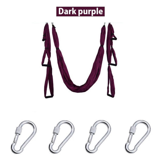 6 Handles Aerial Yoga Hammock Flying Swing Anti-gravity Yoga Pilates Inversion Exercises Device Home GYM Hanging Belt 20 Colors