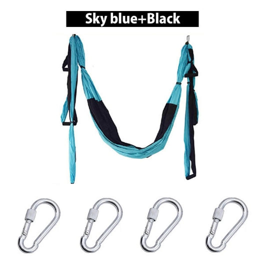 6 Handles Aerial Yoga Hammock Flying Swing Anti-gravity Yoga Pilates Inversion Exercises Device Home GYM Hanging Belt 20 Colors