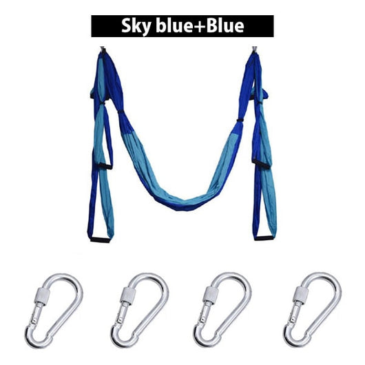 6 Handles Aerial Yoga Hammock Flying Swing Anti-gravity Yoga Pilates Inversion Exercises Device Home GYM Hanging Belt 20 Colors