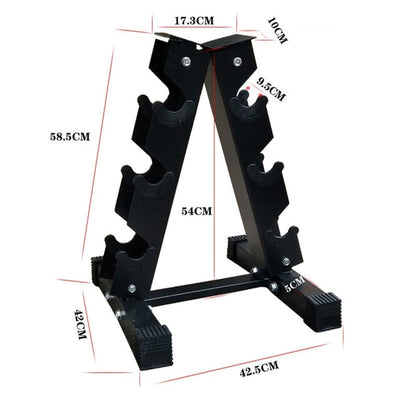 Durable Steel Dumbbells Rack Home Gym Fitness Equipment Weight Lift Set Floor Bracket Metallic Dumbbell Holder F2008
