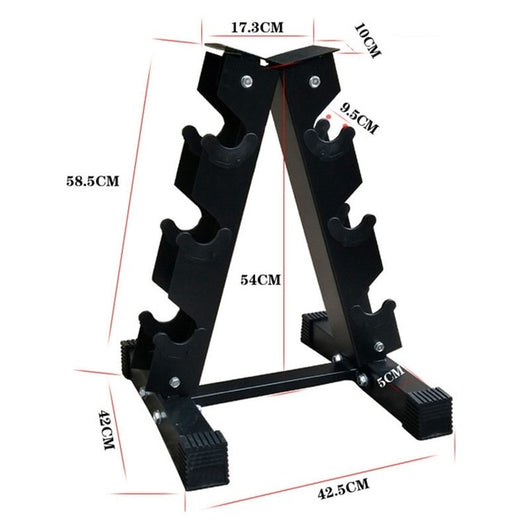 Durable Steel Dumbbells Rack Home Gym Fitness Equipment Weight Lift Set Floor Bracket Metallic Dumbbell Holder F2008