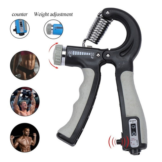 R-Shape Adjustable Hand Grip Sports Strength Countable Exercise Strengthener Gripper Spring Finger Pinch Carpal Expander