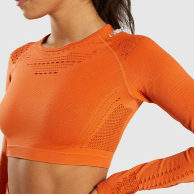 Women's Tracksuit Yoga Gym Sets Workout Clothes Fitness Running Sportwear Women Long Sleeve High Waist Mesh Leggings Shirt Suit