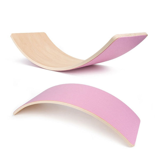 Child Wood Balance Board Kids Game Wobble Board Balance Workout Twist Board Fitness Training Plate Exercise Equipment Seesaw