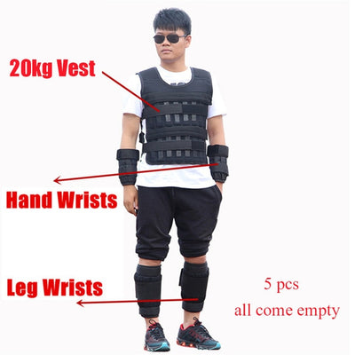 Running Weighted Vest Weights Steel Plate Adjustable Leggings Tied Hand Sandbags Weight Equipment  Fitness Equipment Fitness