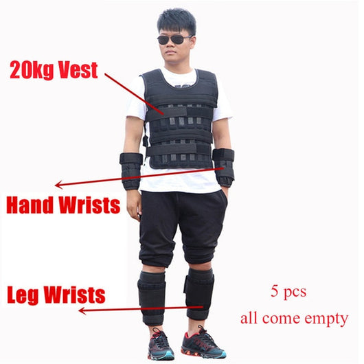 Running Weighted Vest Weights Steel Plate Adjustable Leggings Tied Hand Sandbags Weight Equipment  Fitness Equipment Fitness