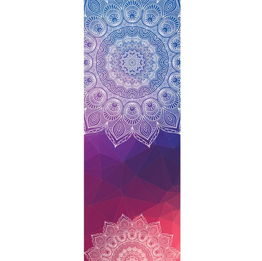 Fitness Yoga Mat Microfiber Print Pattern Foldable Portable Pilates Yoga Towel Soft Anti-slip Indoor Outdoor Sports Mat