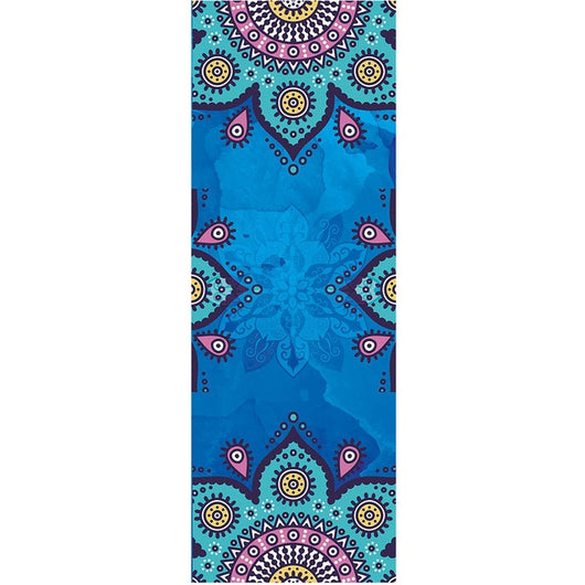 Fitness Yoga Mat Microfiber Print Pattern Foldable Portable Pilates Yoga Towel Soft Anti-slip Indoor Outdoor Sports Mat