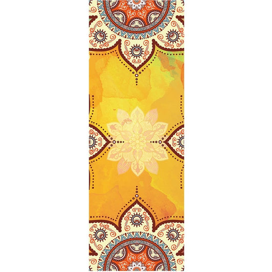 Fitness Yoga Mat Microfiber Print Pattern Foldable Portable Pilates Yoga Towel Soft Anti-slip Indoor Outdoor Sports Mat