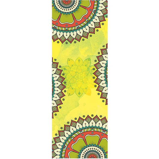 Fitness Yoga Mat Microfiber Print Pattern Foldable Portable Pilates Yoga Towel Soft Anti-slip Indoor Outdoor Sports Mat