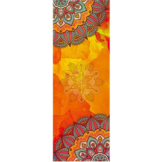 Fitness Yoga Mat Microfiber Print Pattern Foldable Portable Pilates Yoga Towel Soft Anti-slip Indoor Outdoor Sports Mat