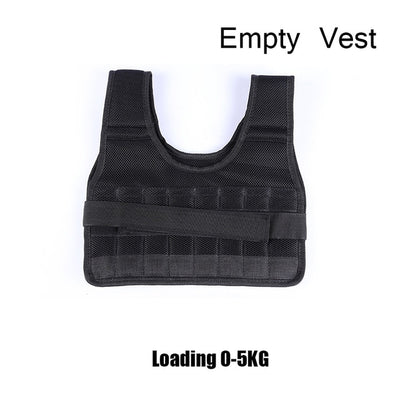 5kg 20kg 60kg Loading Weighted Vest Boxing Training Adjustable Exercise Black Jacket  Crossfit Swat Sanda Sparring Weight Vest