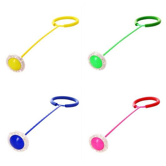 Children Fitness Glowing Toys Jumping Ring Flash Fitness Dancing Ball One-Legged Jumping Ball Bouncy Ball Children Rope Skipping