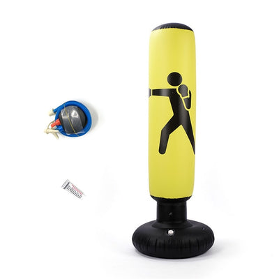 160cm Boxing Punching Bag Inflatable Free-Stand Tumbler Muay Thai Training Pressure Relief Bounce Back Sandbag with Air Pump